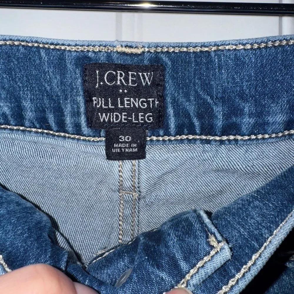 J.‎ Crew Straight Leg Blue Jeans full length wide leg